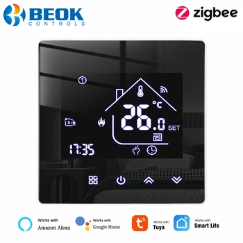 Beok Tuya Zigbee Termostato Wifi Sensore di Temperatura Controller per Caldaia a Gas 3A Smart Hub Gateway Funziona Con Alexa di Casa Google