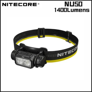 NITECORE NU50 21700 USB-C lampada Ricaricabile 1400 Lumen Potente Leggero Bianco Rosso Luce Fanale anteriore