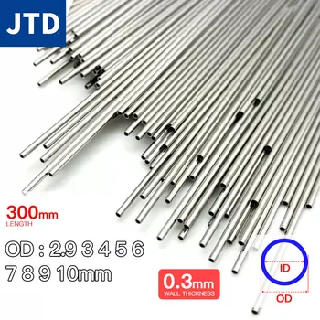 JTD Tubo Alluminio da 0,3 mm di Spessore 3-10mm OD Dritto 300mm Tondo, 6063 Lega di Alluminio del Tubo a parete Sottile tubo di alluminio