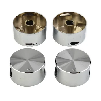 4PCS 6mm di Diametro Rotary Switch Lega di Alluminio Pomolo Tondo Manici Per piani Cottura a Gas, Forni Cucina Accessori elettrodomestici