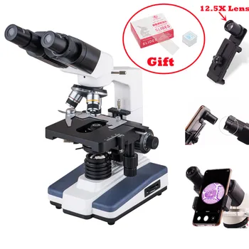 Monoculare/Binoculare/Trinoculare Microscopio Biologico per gli Studenti in Ospedale con 12,5 X Cellulare Lente