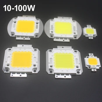 Quadrato/Rotondo 10W 20W 30W 50W 100W Chip luce LED Bianco / Bianco Caldo DC 12V 36V COB LED Integrato lampada a Diodi