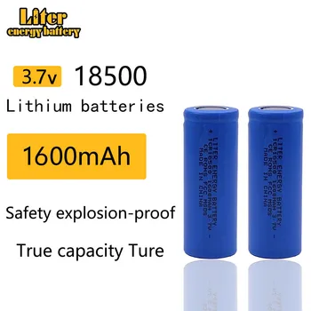 2pcs/lot 18500 Batterie 18490 Reale 1600mAh Li-ioni di Litio 3.7 V Ricaricabile torcia della Torcia elettrica della Batteria della Banca di Potere di Energia LED