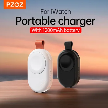 PZOZ Banca di Potere Per Apple Watch Ultra 2 Magnetico Portatile Caricabatterie Mini Ricarica Wireless Powerbank Per iWatch Serie 9 8 7 6 SE