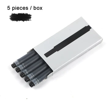 5pcs/Nero scatola Monouso Penna stilografica a Cartucce d'Inchiostro Sostituire Refill Penna T10 Per Lingmei Penna