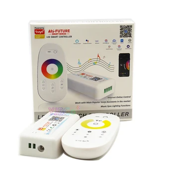 5V 12V 24V colore Singolo/CCT/RGB/RGBW/RGBCCT 2.4 G Wifi LED Strip Controller di Tuya APP Smart Home Telecomando touch per la Luce del nastro del Dimmer