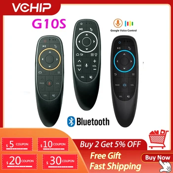 Voce di Controllo Remoto G10 G10S Pro Wireless Air Mouse Giroscopio Bluetooth PI di Apprendimento per Android tv box X96 H96