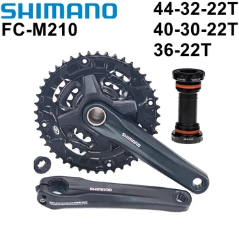 Shimano FC-MT210 Moto Guarnitura 170mm 44-32-22T 40-30-22T 36-22T 9 Velocità MTB Bicicletta Guarnitura Catena Ruota MT500 Staffa Inferiore